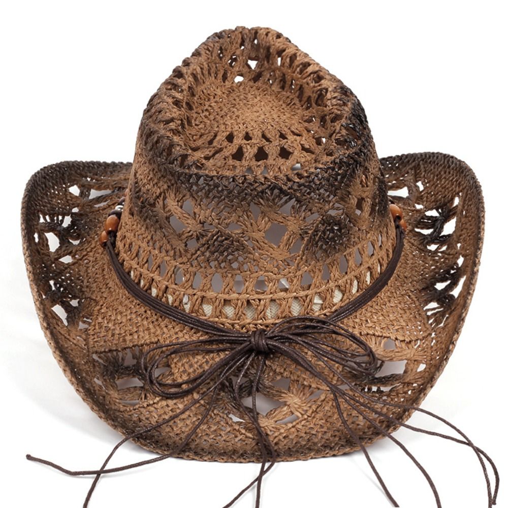 Cowboy Hat Straw - Chapéu de Cowboy Ocidental de Aba