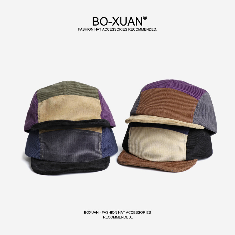 Bonés de Beisebol Retro de Cor - Corduroy Cap 5 Panel avaliação e preço