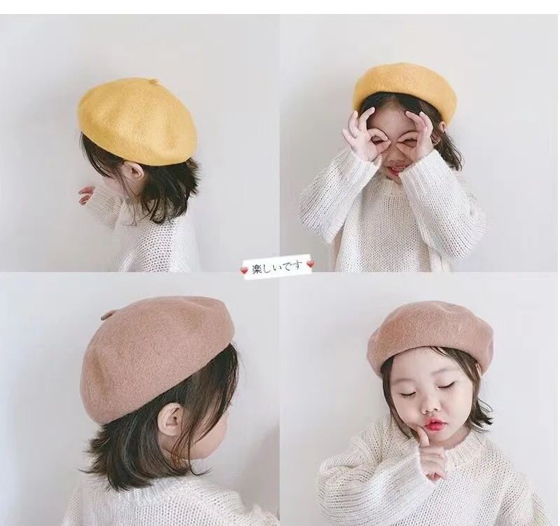 AGE 2-6 anos (50-52 cm) Boina  - Beret French Wool avaliação e preço