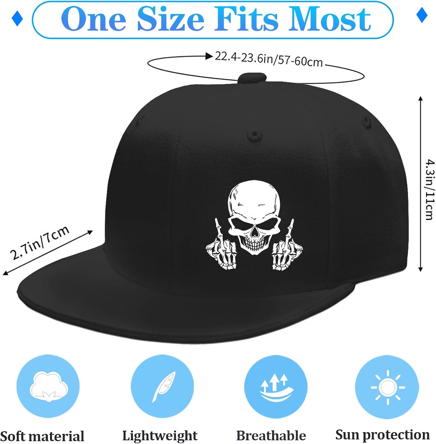 Chapéus snapback de dedo médio - Snapback Hat Flat avaliação e preço